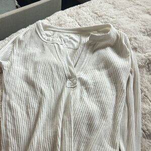Aerie White Ribbed Women's Top